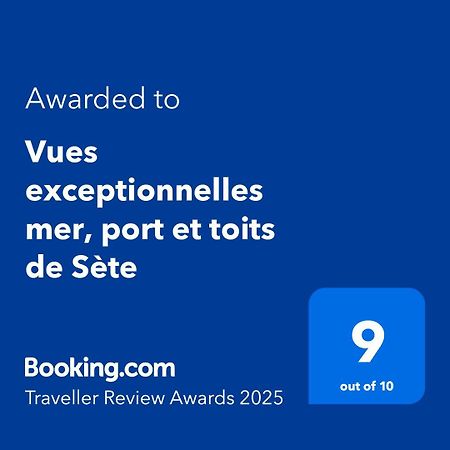 Vues exceptionnelles mer, port et toits de Sète Extérieur photo