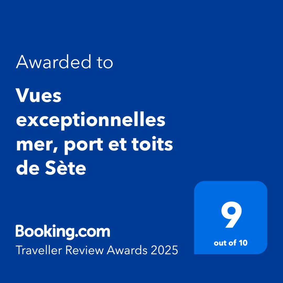 Vues exceptionnelles mer, port et toits de Sète Extérieur photo